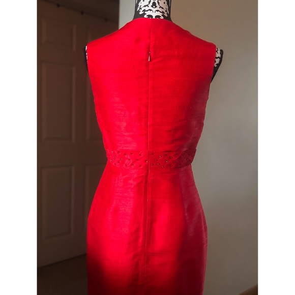 Handmade Custom Red Rhinestone Dress - Picture 4 of 4